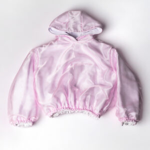 Aura Pink On White Hoodie
